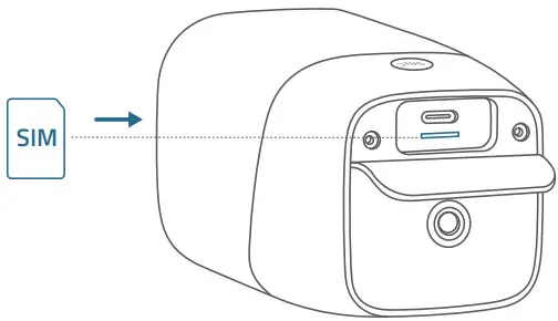 eufy T8152T21 Security 4G Starlight Camera - SIM card into the camera