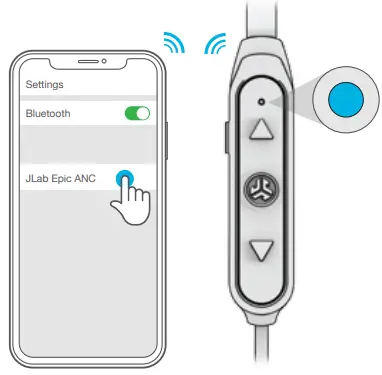 JLAB EBEPICANCRBLK123 Epic ANC Wireless Active Noise Cancelling Earbuds - Fig 3