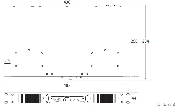 Fostex RM-3DT Active Monitor Speaker - Dimensions