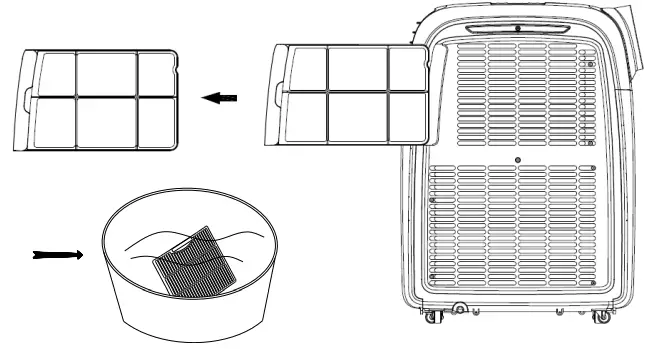 electriQ AIRFLEX15W Portable Air Conditioner-CLEANING