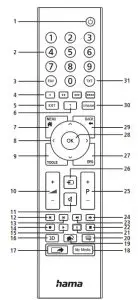hama 179809 Replacement Remote Control