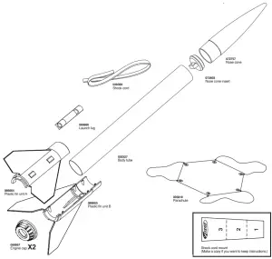 ESTES 5318 QUIX Model Rocket Starter Kit - fig2
