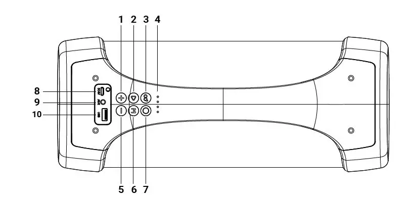 LEDWOOD XTREME450 500W BT Portable Speaker fig 1