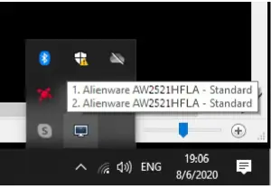 DELL Alienware AW2521HFLA Display Manager - Windows application