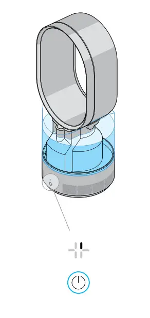 Switch ‘ON’. The water treatment
