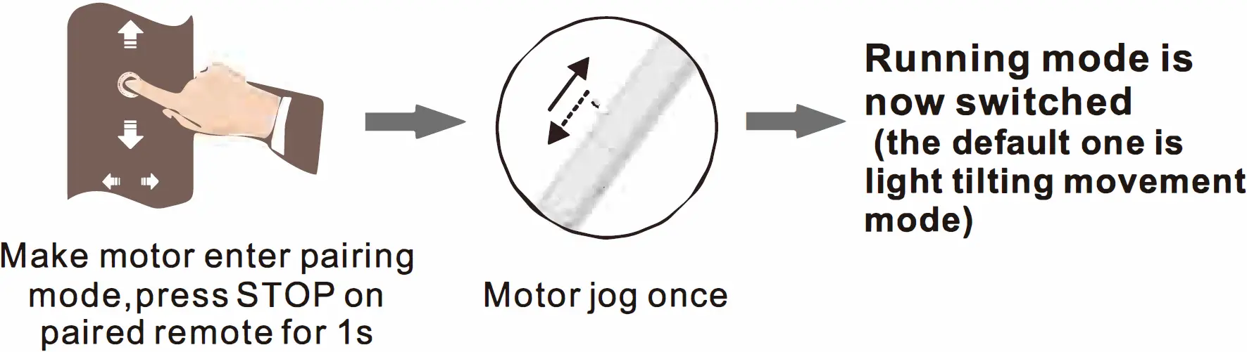 Switch light tilting mode and tap-to-run mode