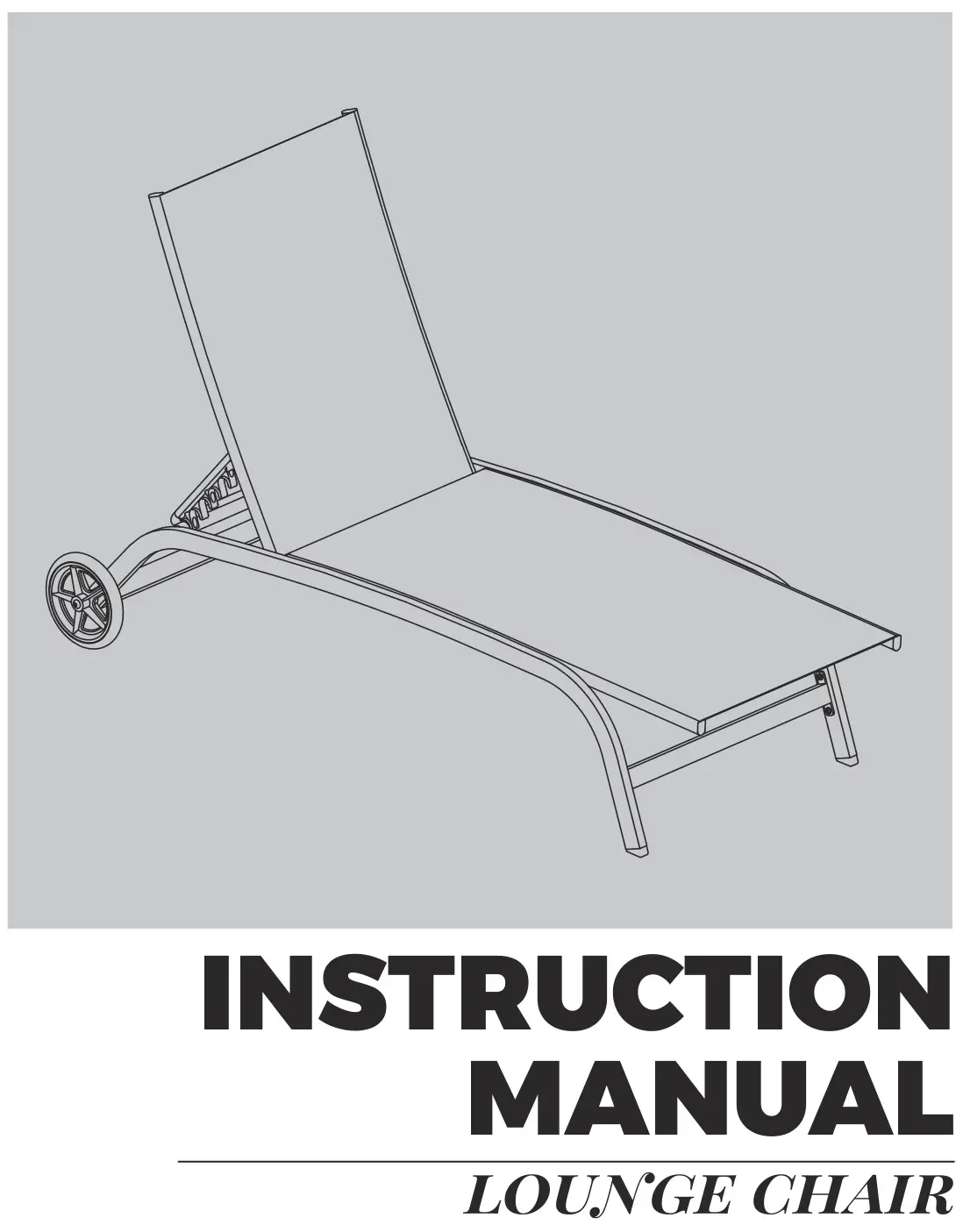 lowes 44868132 Lounge Chair Instruction Manual