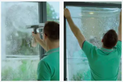 HIDBEA VC-TJ10-90500 5 Place the film on the wet window