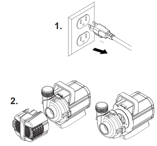 Oase 45423 Waterfall Pump - Cleaning the pump