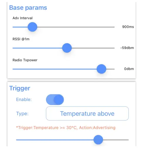 MINEW Mini Beacon Plus - base params