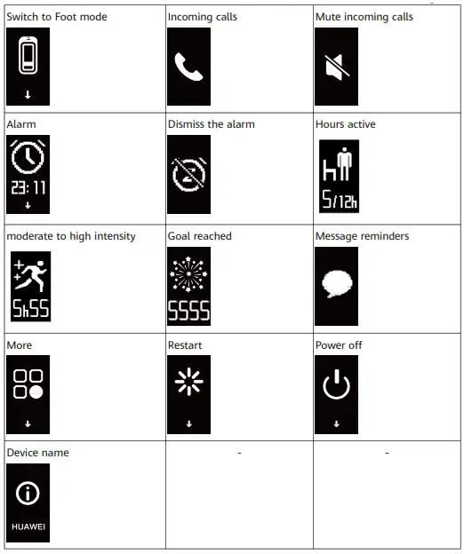 HUAWEI Band 4E Smartwatch - Icons 2