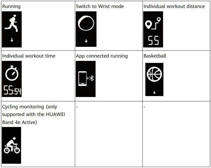 HUAWEI Band 4E Smartwatch - Icons 3