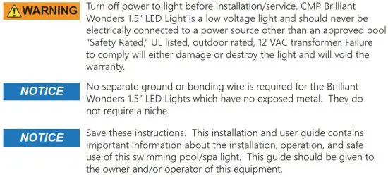 FIG 3 IMPORTANT WARNINGS & SAFETY INSTRUCTIONS
