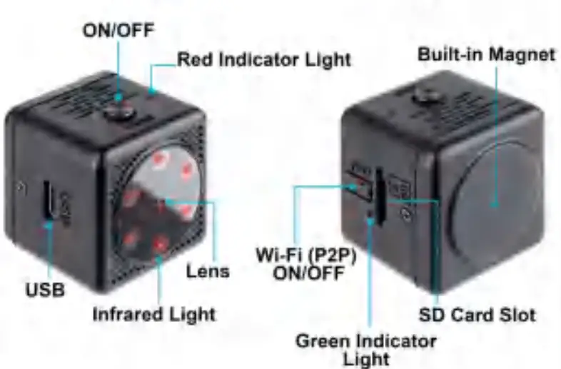 Cameras P2P Mini Camera WiFi Camera SQ13 - fig