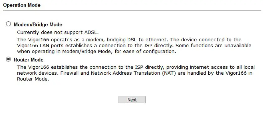 DrayTek Vigor 160 Series Fast Modem 15