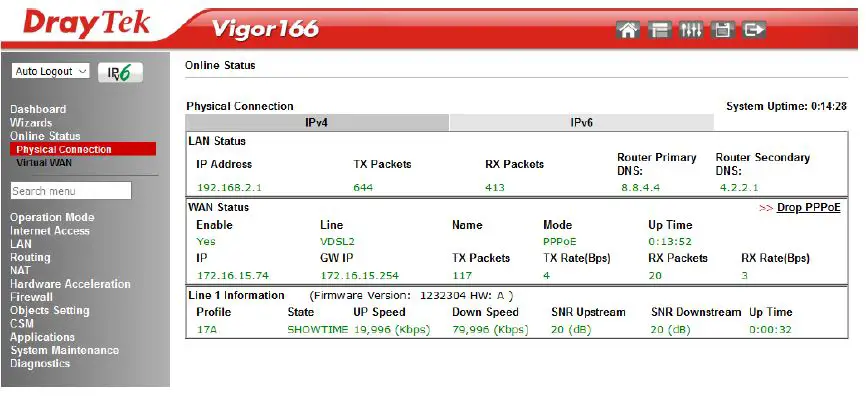 DrayTek Vigor 160 Series Fast Modem 19