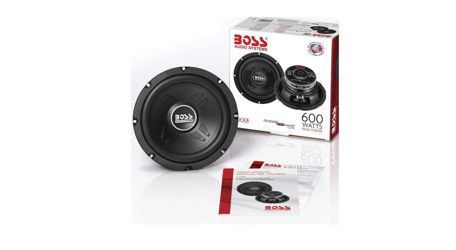 Boss Audio Systems Cxx8 8 Inch Car Subwoofer - 600 Watts Maximum Power-complete Features/instruction Guide