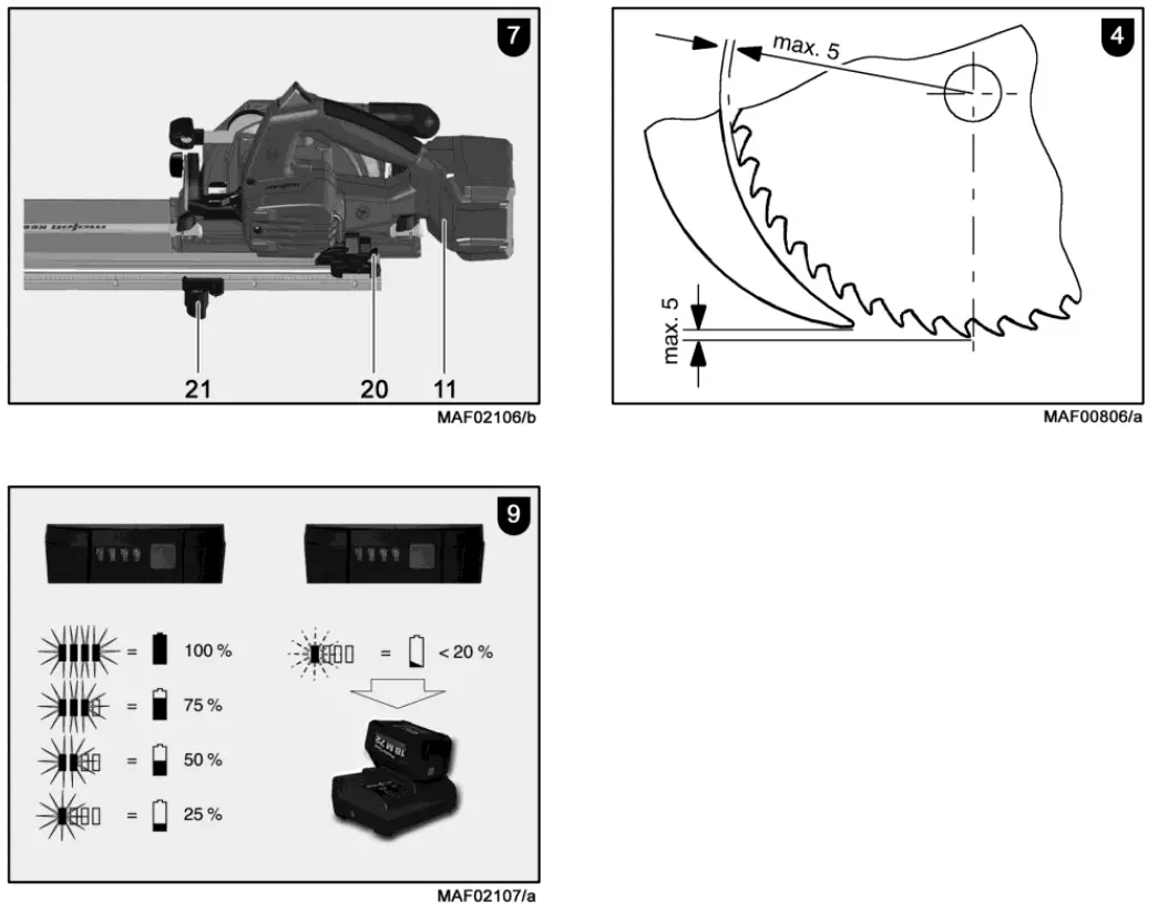 mafell KSS40 18M bl Cordless Cross-Cutting System - fig 7