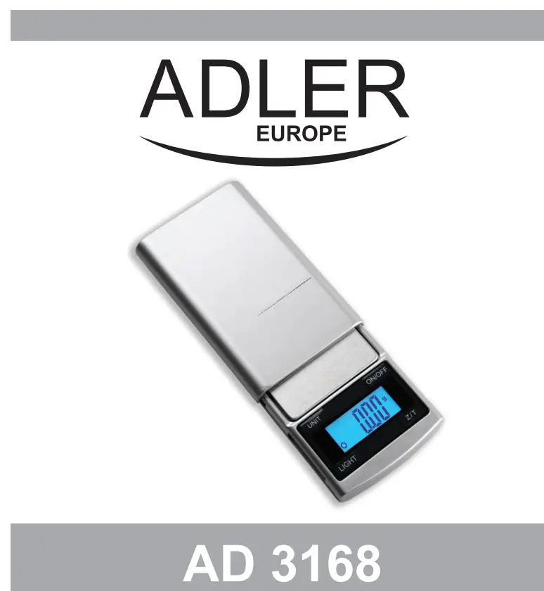 ADLER AD 3168 Precision Scale (Best for Jwellery Weight) User Manual