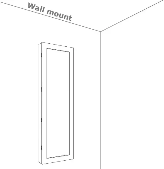 COSTWAY JV10086 Jewelry Cabinet - Hardware List 3