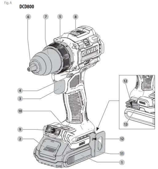 DEWALT-DCD805-20-Volt-Compact Cordless-1/2-Inch-Hammer-Drill-Overview