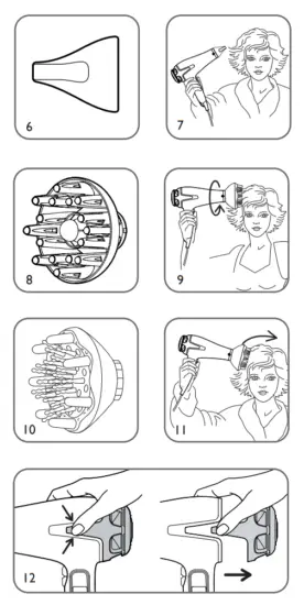 ROWENTA CV7650D0 Silence Infinipro Sensor Dryer - Depending on model