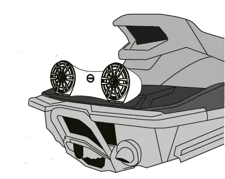 DS18 JSD8 Hydro 8 Inch NXL-8BK Double Jet ski Rear Sound Bar Owner's fig 3