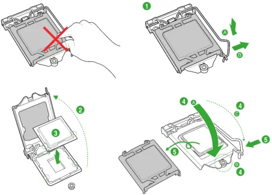 ASUS Prime H510M R Motherboard - Installing the CPU