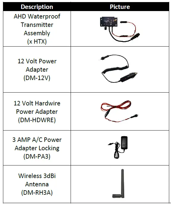 DAKOTA MICRO DM-HRX AHD Wireless Waterproof Receiver and Transmitter Kits-FIG1