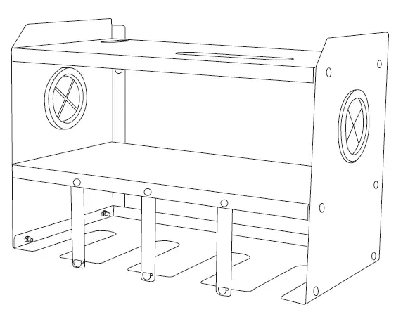 Montezuma MPSO-4B 4-BAY POWER TOOL ORGANIZER FIG 1