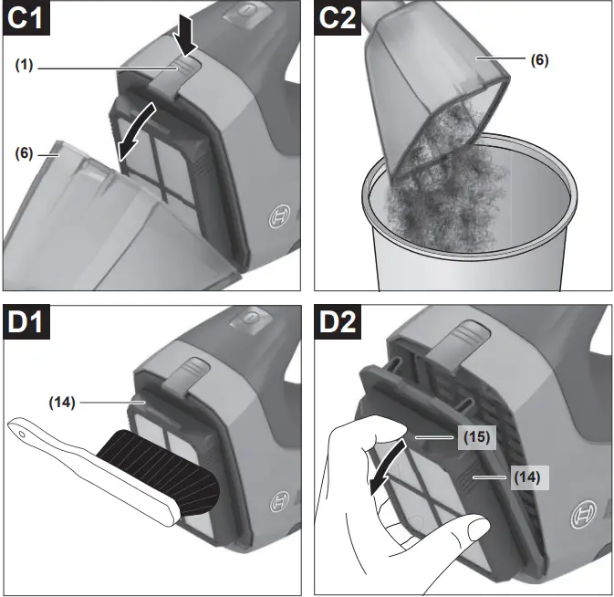 Cleaning the Dust Container