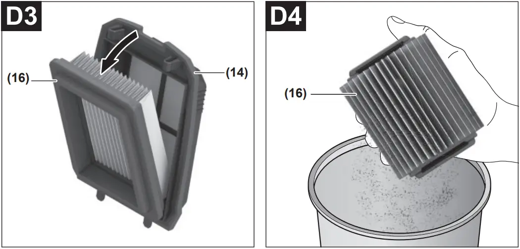 Cleaning the filters