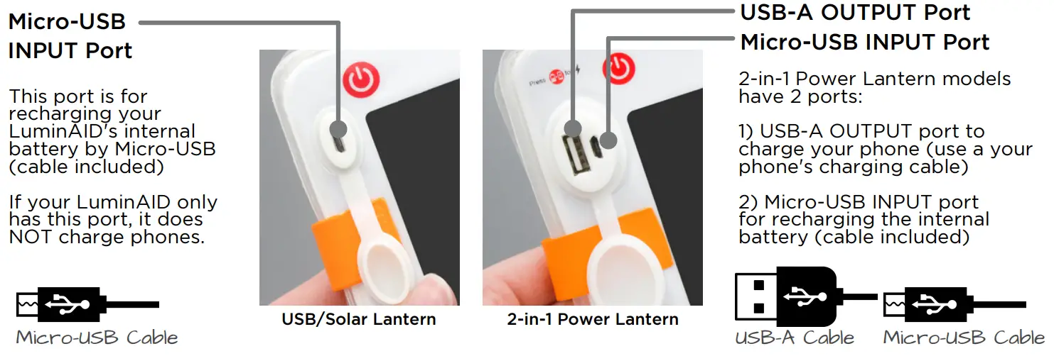 LuminAID Solar Lanterns and Solar 2 in 1 Phone Chargers - Lantern models
