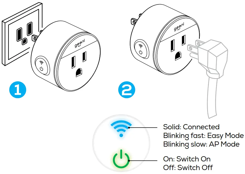 geeni Smart Wi-Fi Plug - Plug In