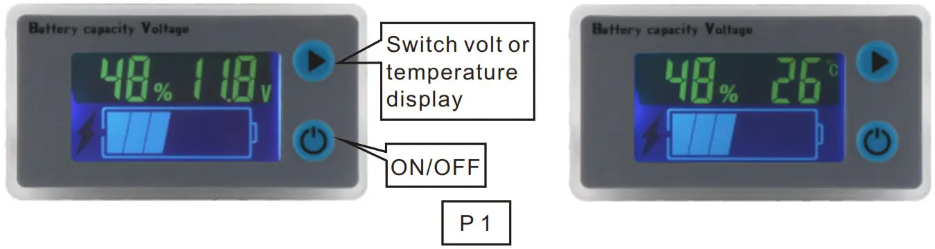 Drok General Programmable Battery Power Display -- PARAMETER