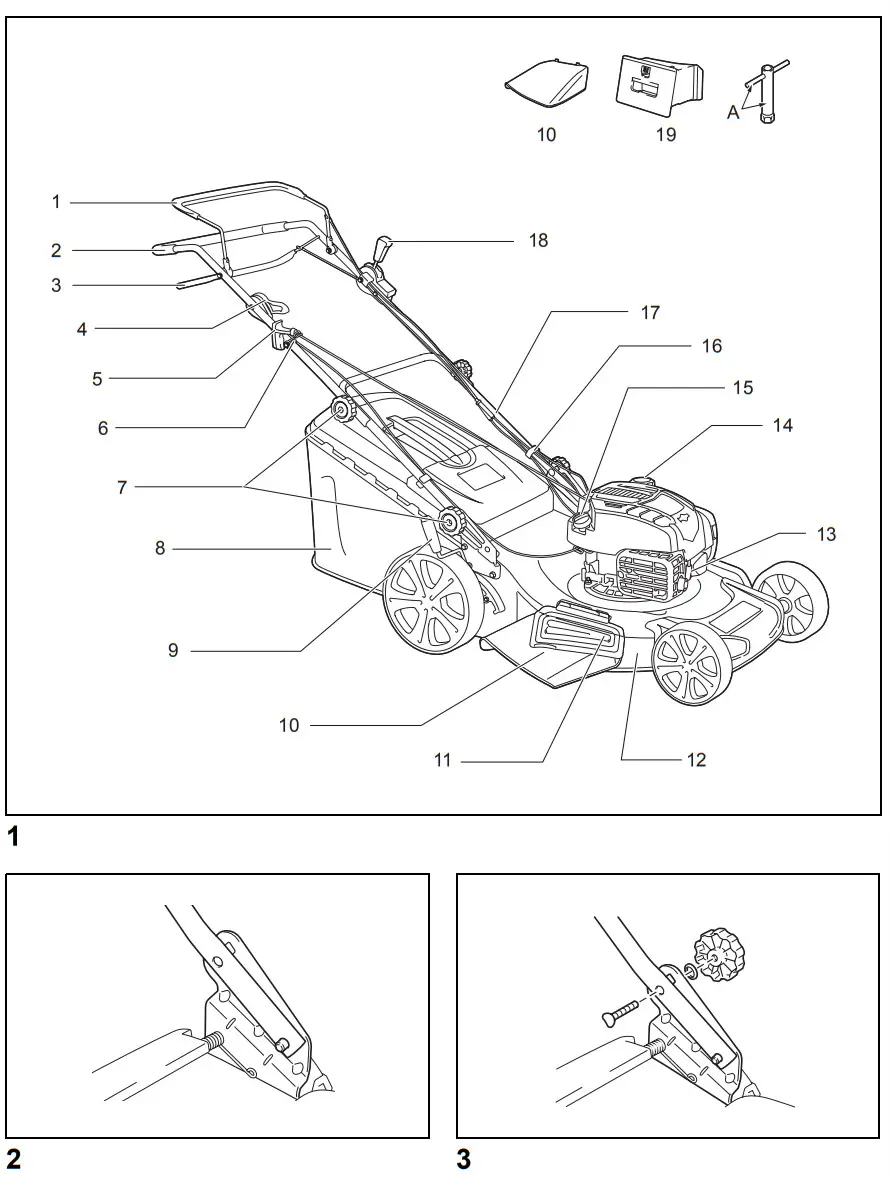 makita PLM5600N2 Petrol Lawn Mower - figure 1