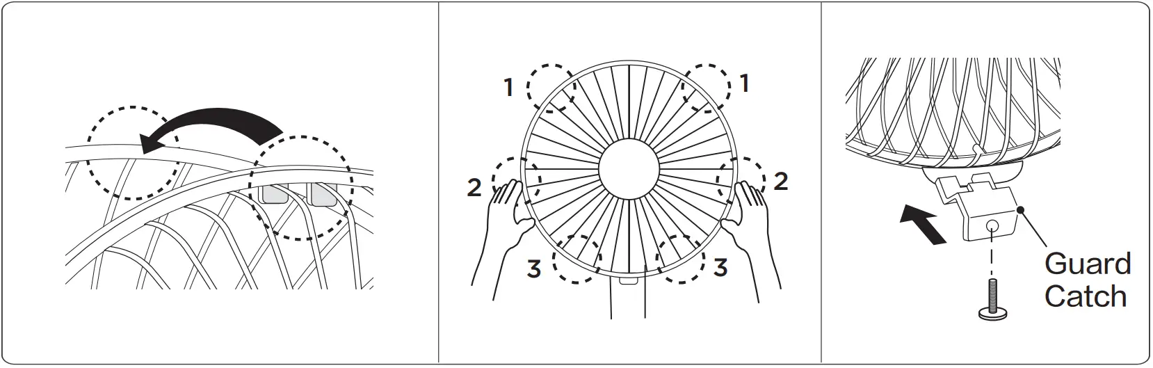 Inventor FS403W 50W Stand Fan 40cm Diameter - Guard Installation