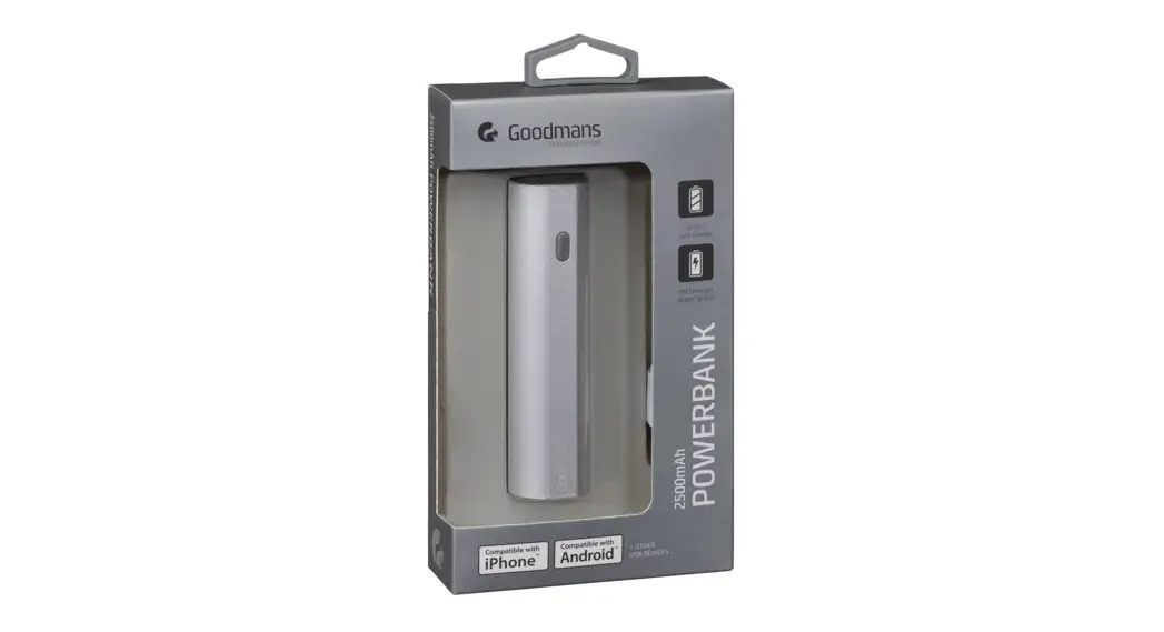 Goodmans 2500mah Portable Charger User Manual Goodmans 2500mah Portable Charger User Manual