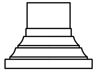 Home Depot C6359 4.5 in. Black Outdoor Pier Mount Base