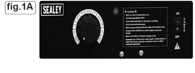SEALEY AB2050 205000btu-Hr Space Warmer Kerosene Diesel Heater-4