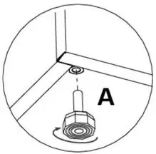 IGLOO JMRGGP Series Pastry Display Cases Instruction Manual - Figure 2 Leveling legs