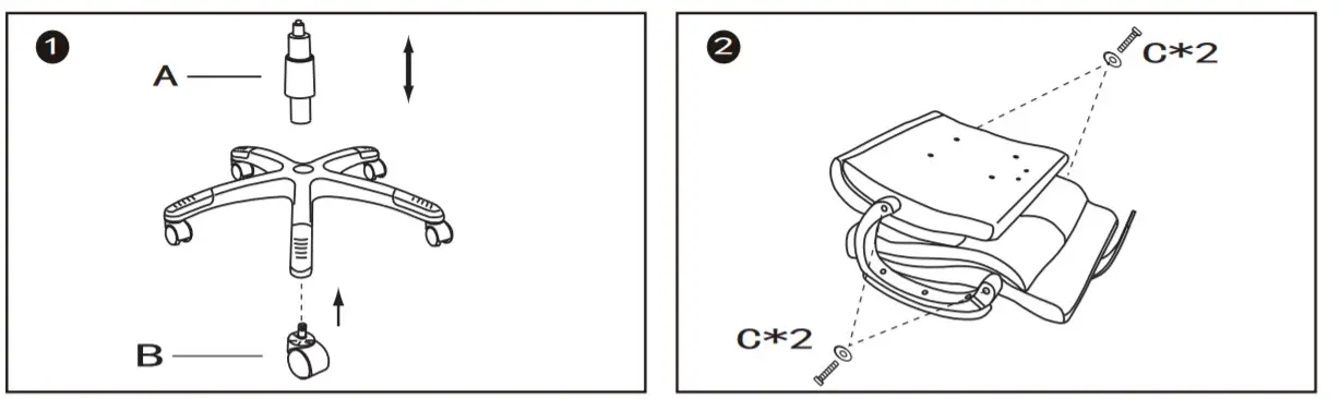 dams Catania Leather Faced Managers Chair -assembly 1