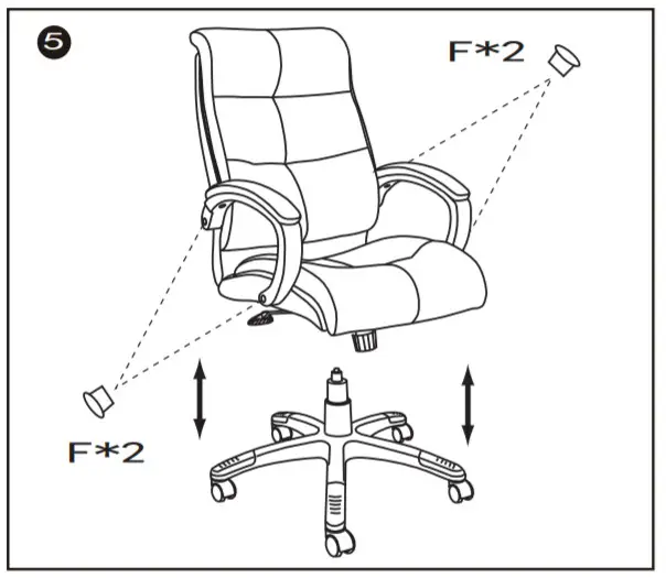 dams Catania Leather Faced Managers Chair -assembly 3