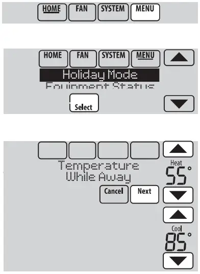 Setting holiday override