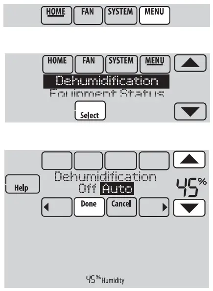 Dehumidification settings