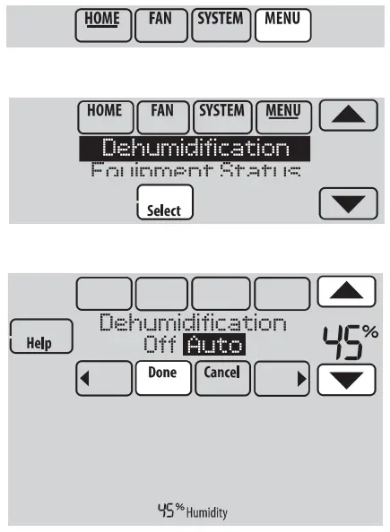 Dehumidification settings