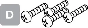 D M4 x 20mm screw