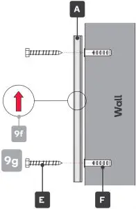 Optional wall-mounting installation 9f & 9g