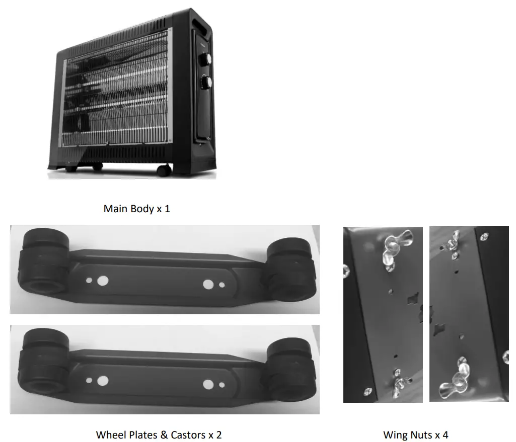 Goldair GIR370 2400W Radiant Heater with Fan - parts