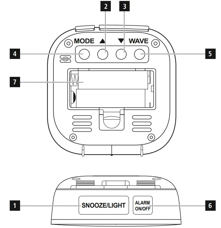 hama RC 45 Radio Controlled Alarm Clock - 1